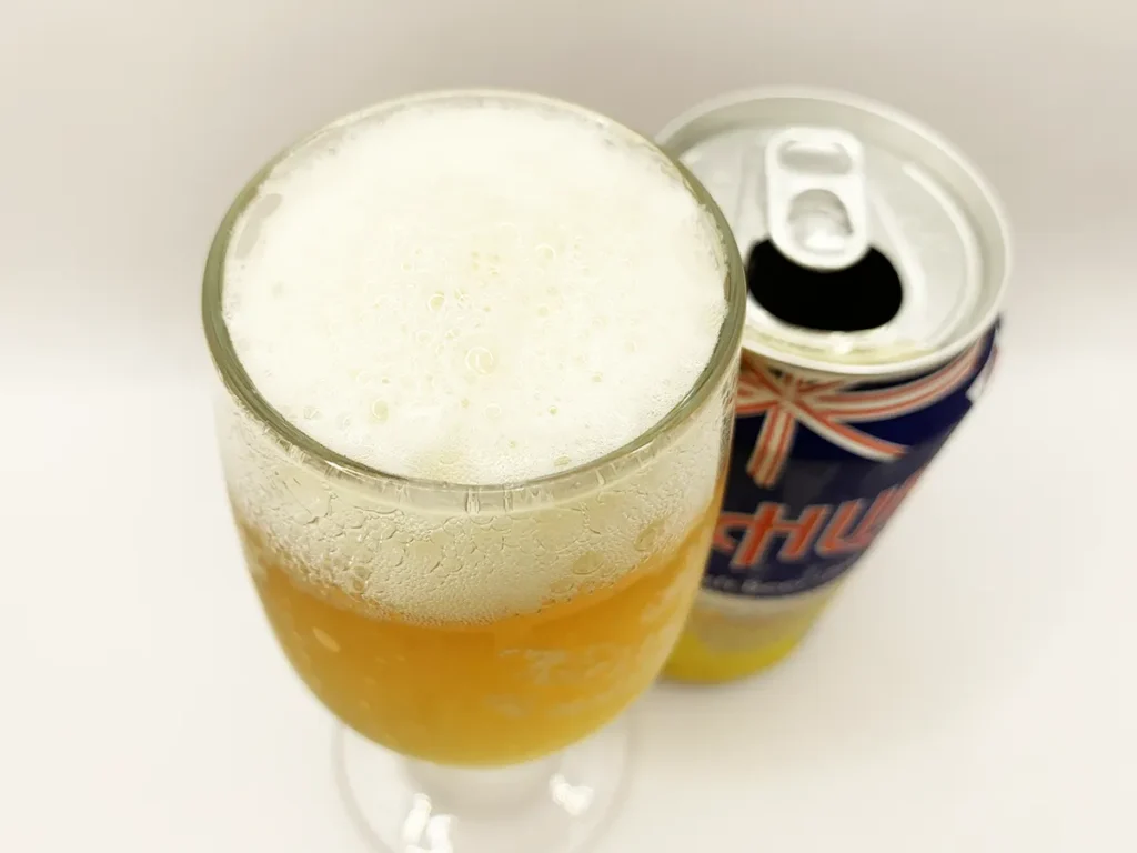 HUBクラフトビールペールエールの泡立ち1